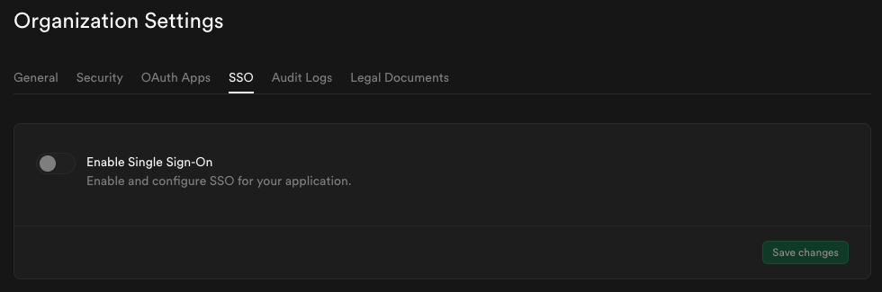 SSO disabled